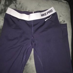 Nike pro dark purple and lavender leggings